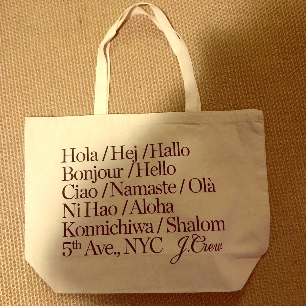 J.Crew canvas tote NEW